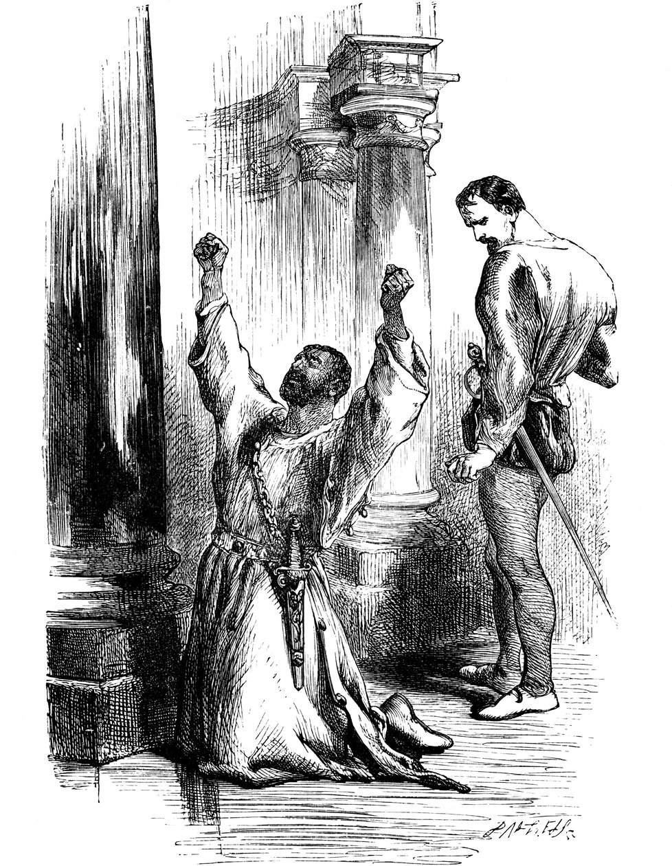 Escena de Otelo de Shakespeare, siglo XIX de Unbekannt