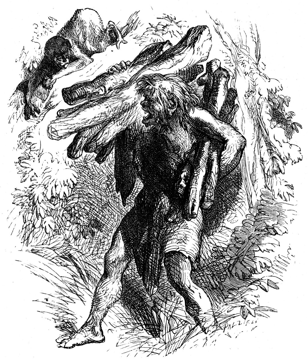 Escena de La Tempestad de William Shakespeare, 1856-1858 de Unbekannt