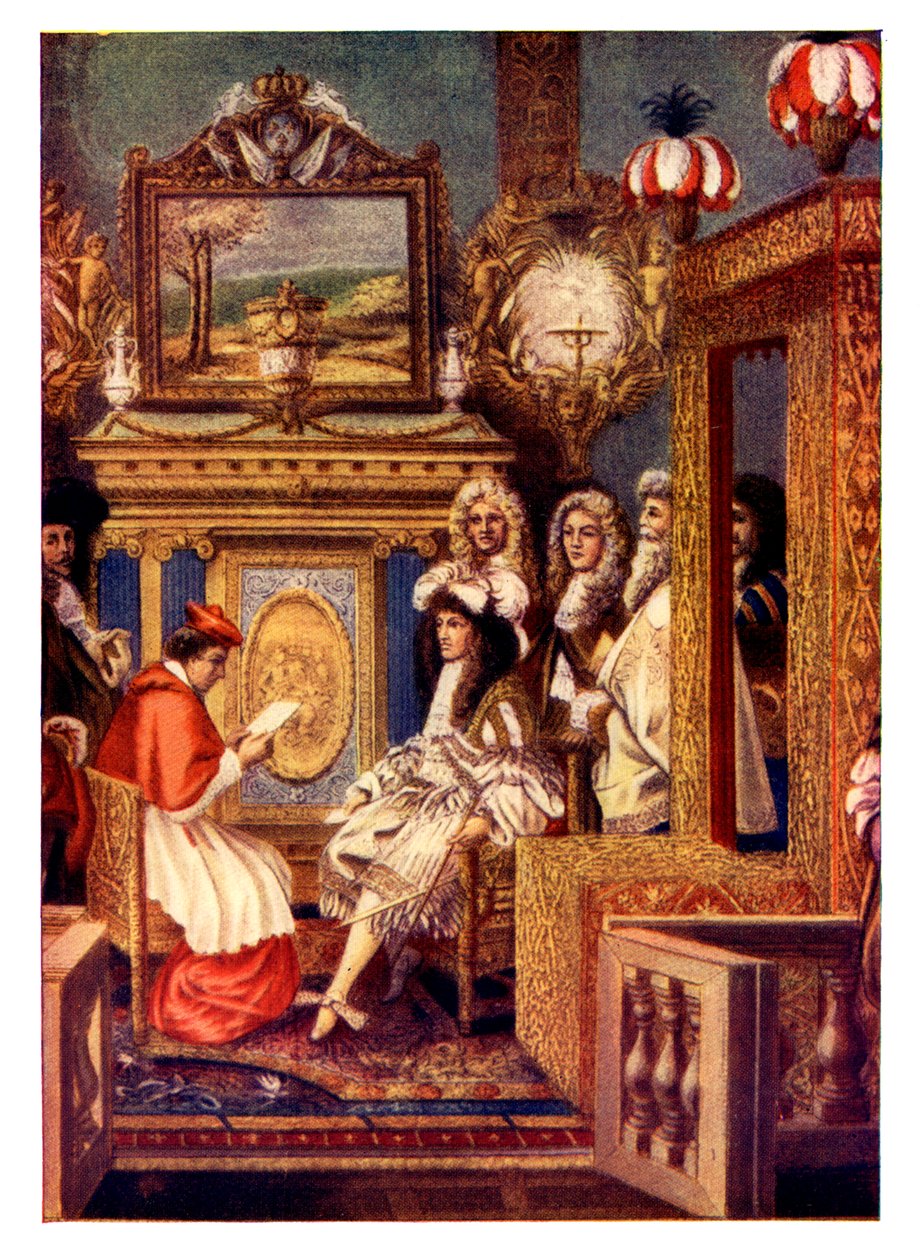 Escena de una corte francesa, siglo XIX de Unbekannt
