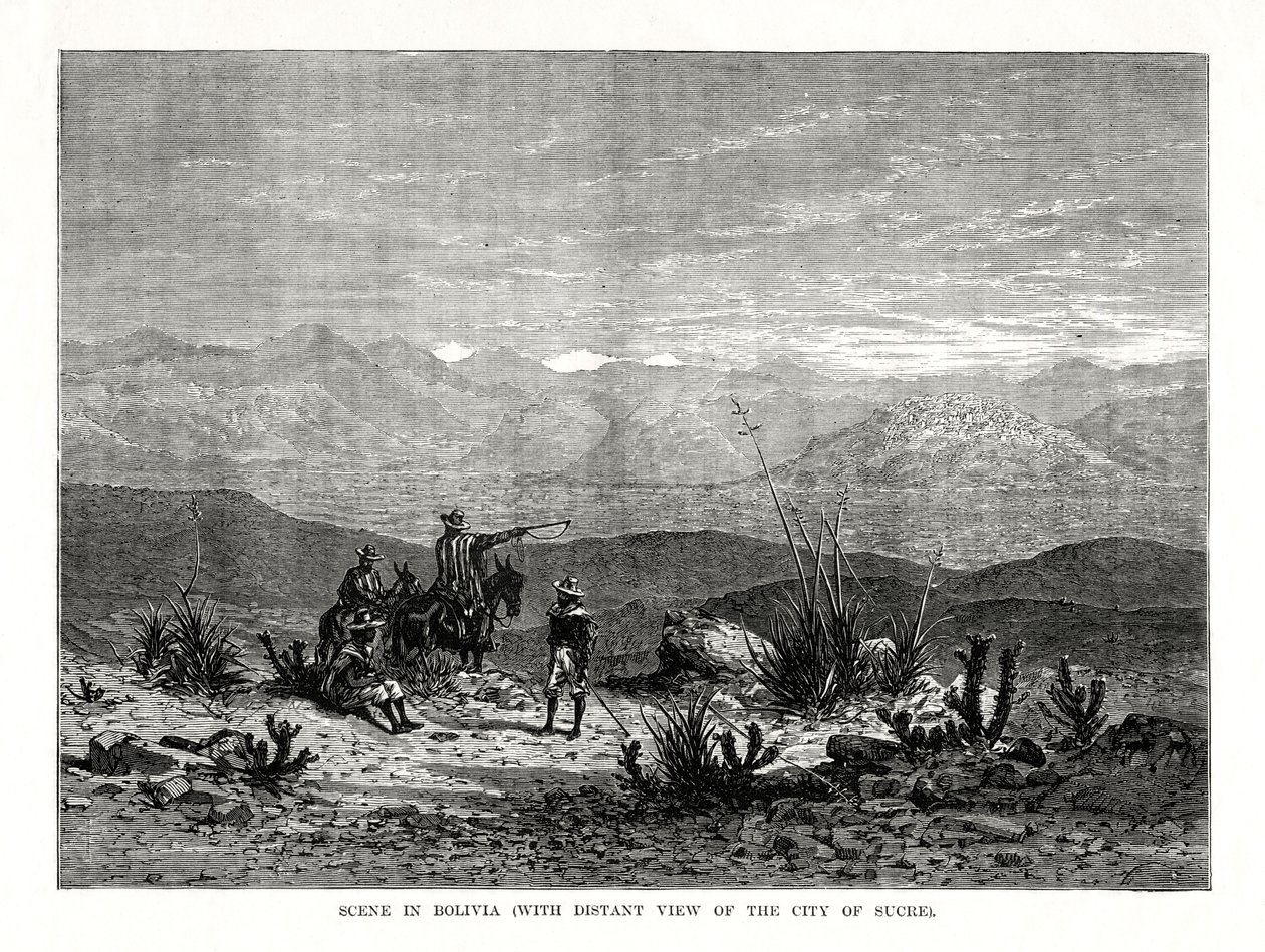 Escena en Bolivia, 1877 de Unbekannt