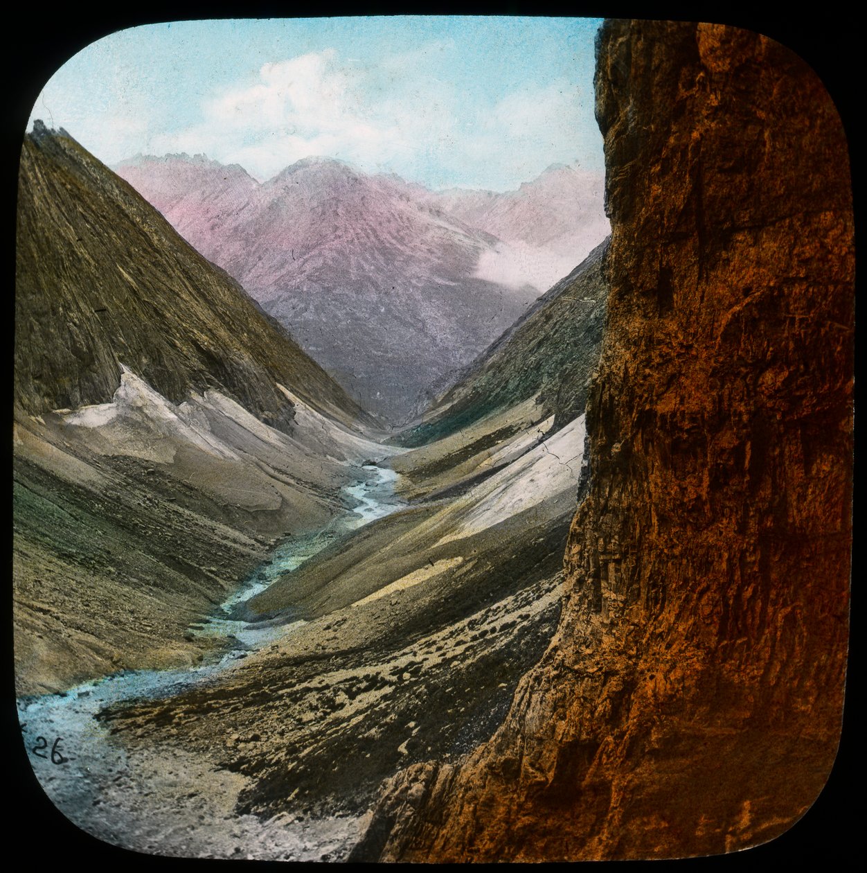 Escena en el Himalaya, India, finales del siglo XIX o principios del siglo XX de Unbekannt