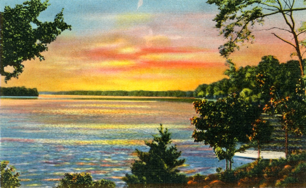Escena en el lago Catawba, cerca de Charlotte, N.C. de Unbekannt