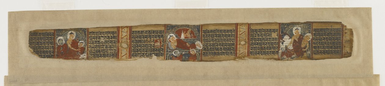 Escenas de la vida de Buda de un manuscrito Prajna-paramita, principios del siglo XII de Unbekannt