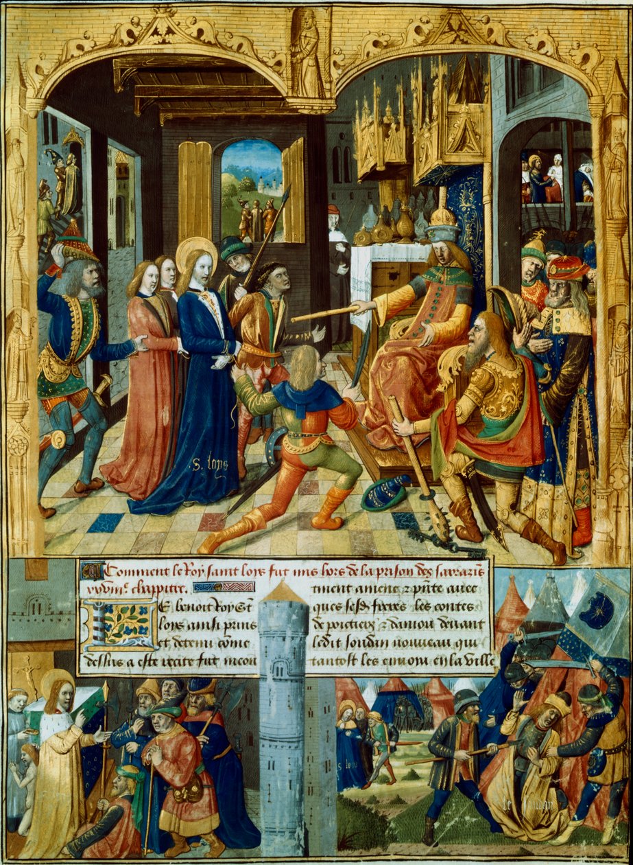 Escenas de la Séptima Cruzada, 1248-1254, siglo XV de Unbekannt