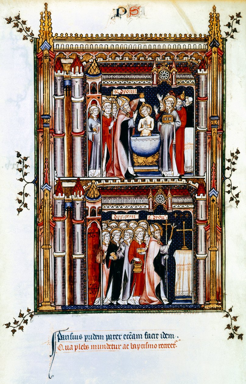Escenas de la vida de San Denis, patrón de Francia, siglo III siglo XIV de Unbekannt