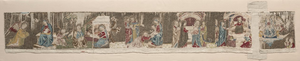 Escenas de la Vida de la Virgen, de un Frontal de Altar Bordado, 1330s o 1340s de Unbekannt