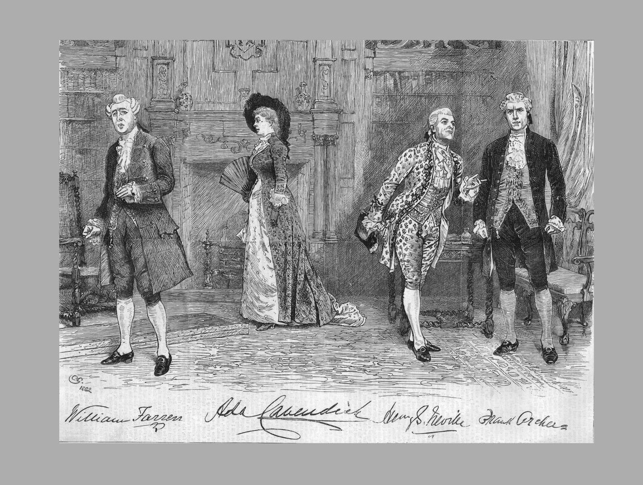 Escuela para el escándalo en el Teatro Vaudeville, 1882 de Unbekannt