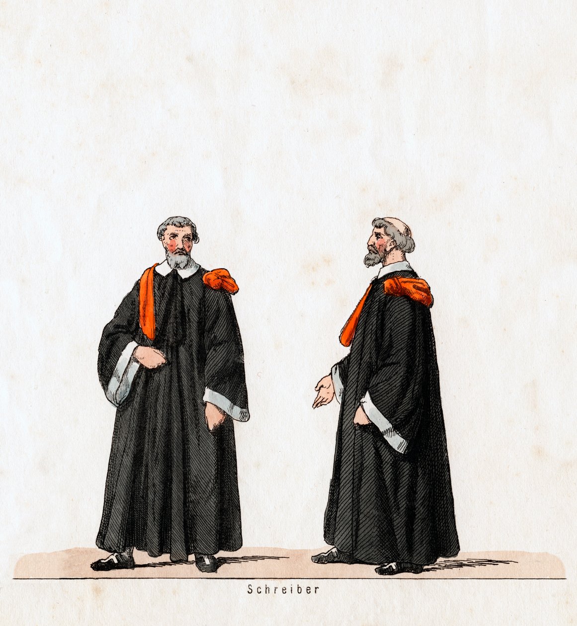 Escriba, diseño de vestuario para la obra de Shakespeare, Enrique VIII, siglo XIX de Unbekannt