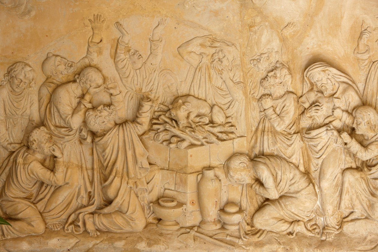 Escultura que representa a los sacerdotes de Baal, Israel de Unbekannt