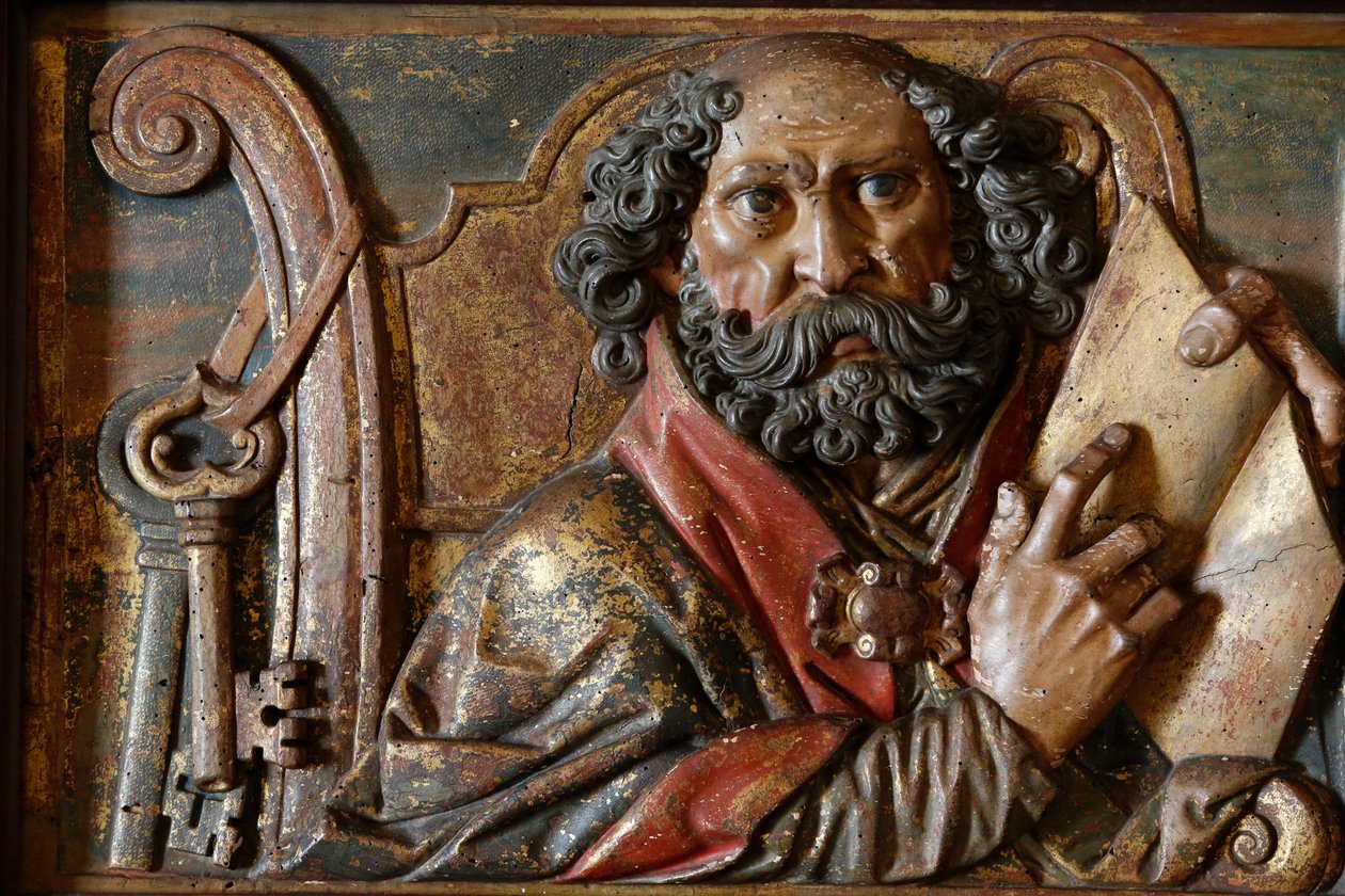 Escultura en la catedral de Mallorca: San Pedro, Palma, España de Unbekannt