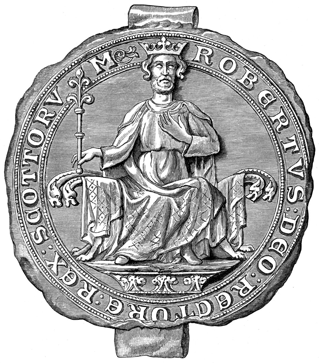 Sello de Robert the Bruce, Rey de Escocia, siglo XIV 1892 de Unbekannt