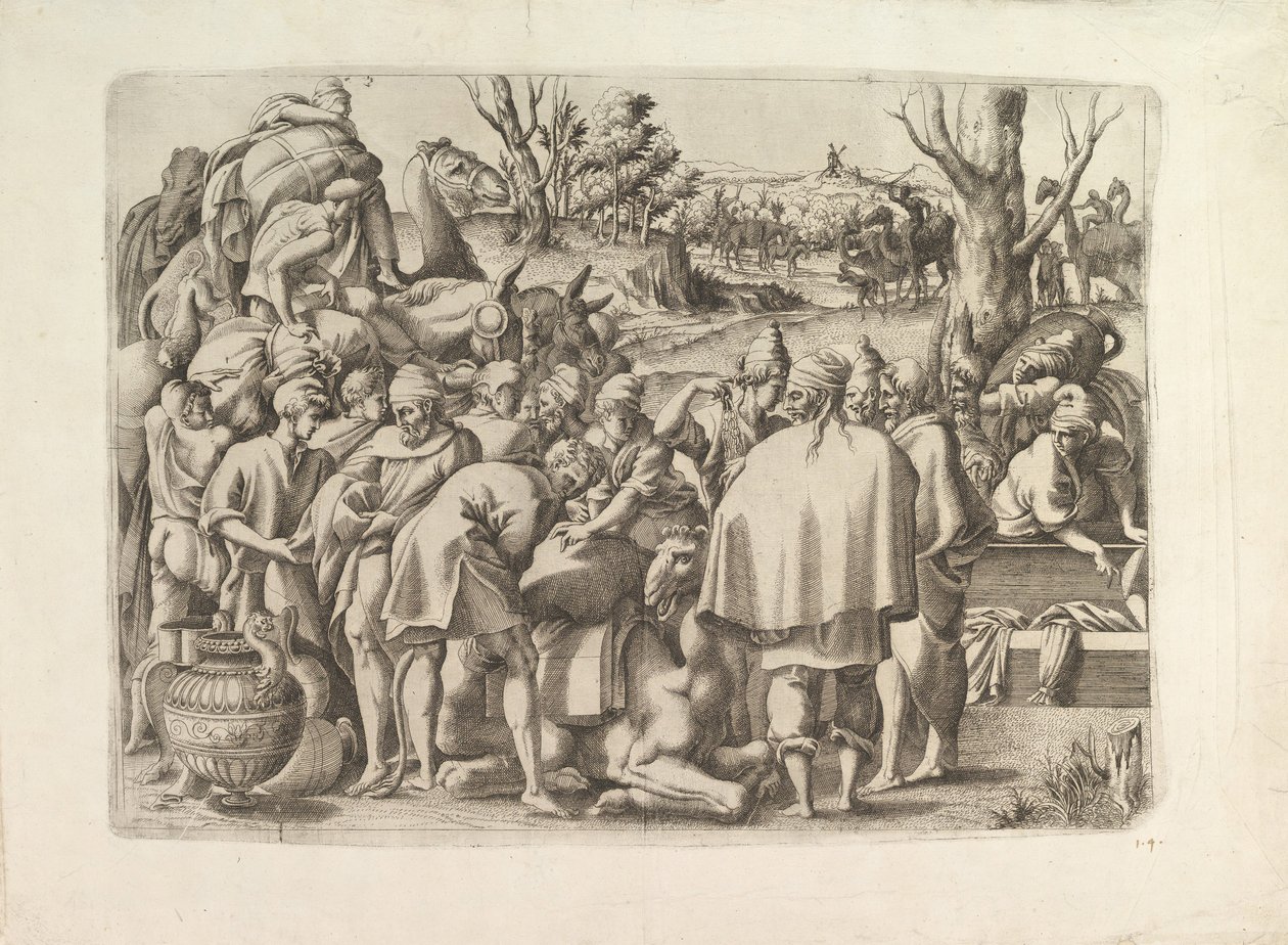 Búsqueda en el equipaje del hermano de José, ca. 1545 de Unbekannt