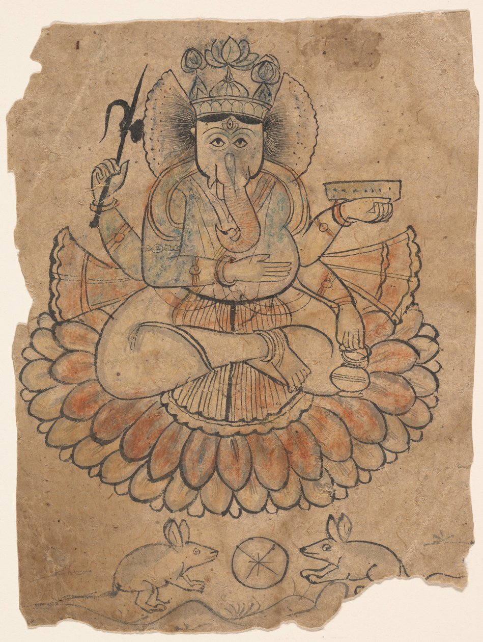 Ganesha Sentado de Cuatro Brazos, ca. 1775 de Unbekannt