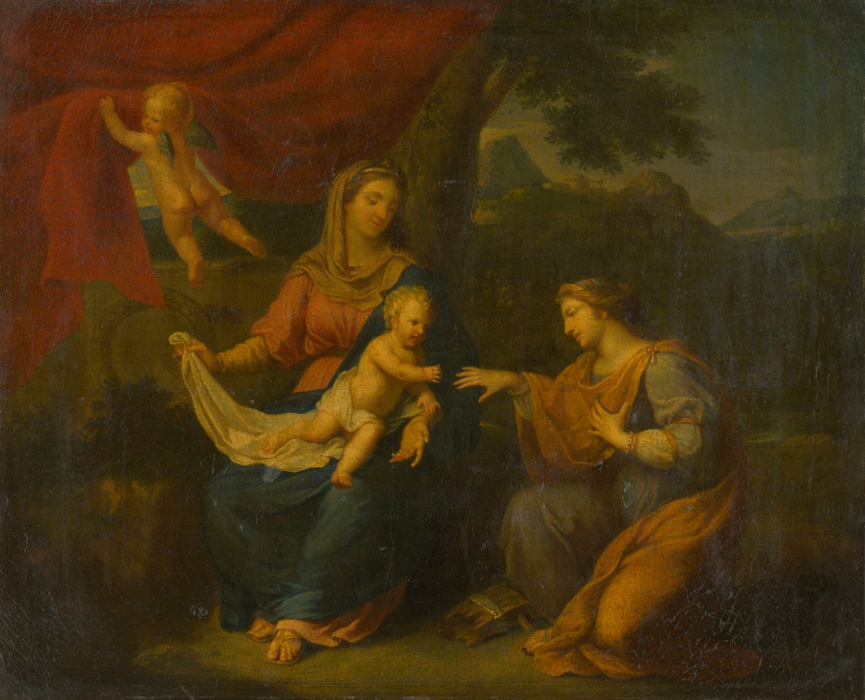 Madonna Sentada con Santa Catalina de Unbekannt