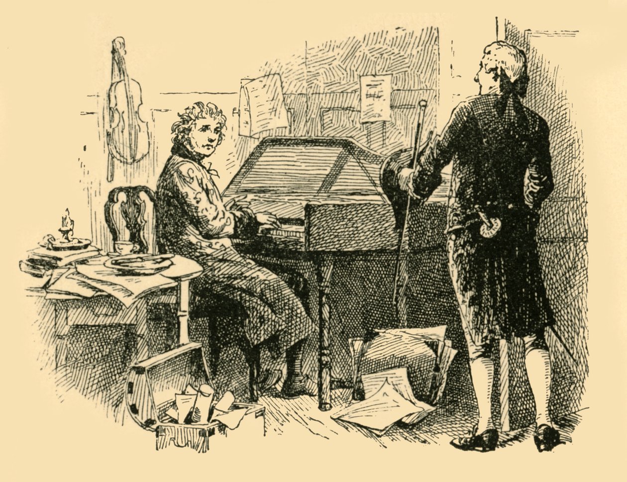 Sentado frente a un piano viejo y desgastado, 1907 de Unbekannt