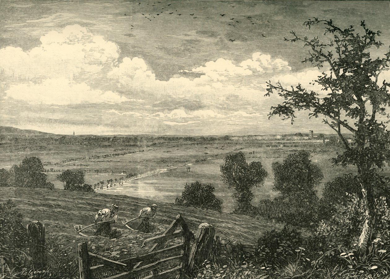 Sedgemoor, desde Middlezoy, 1898 de Unbekannt