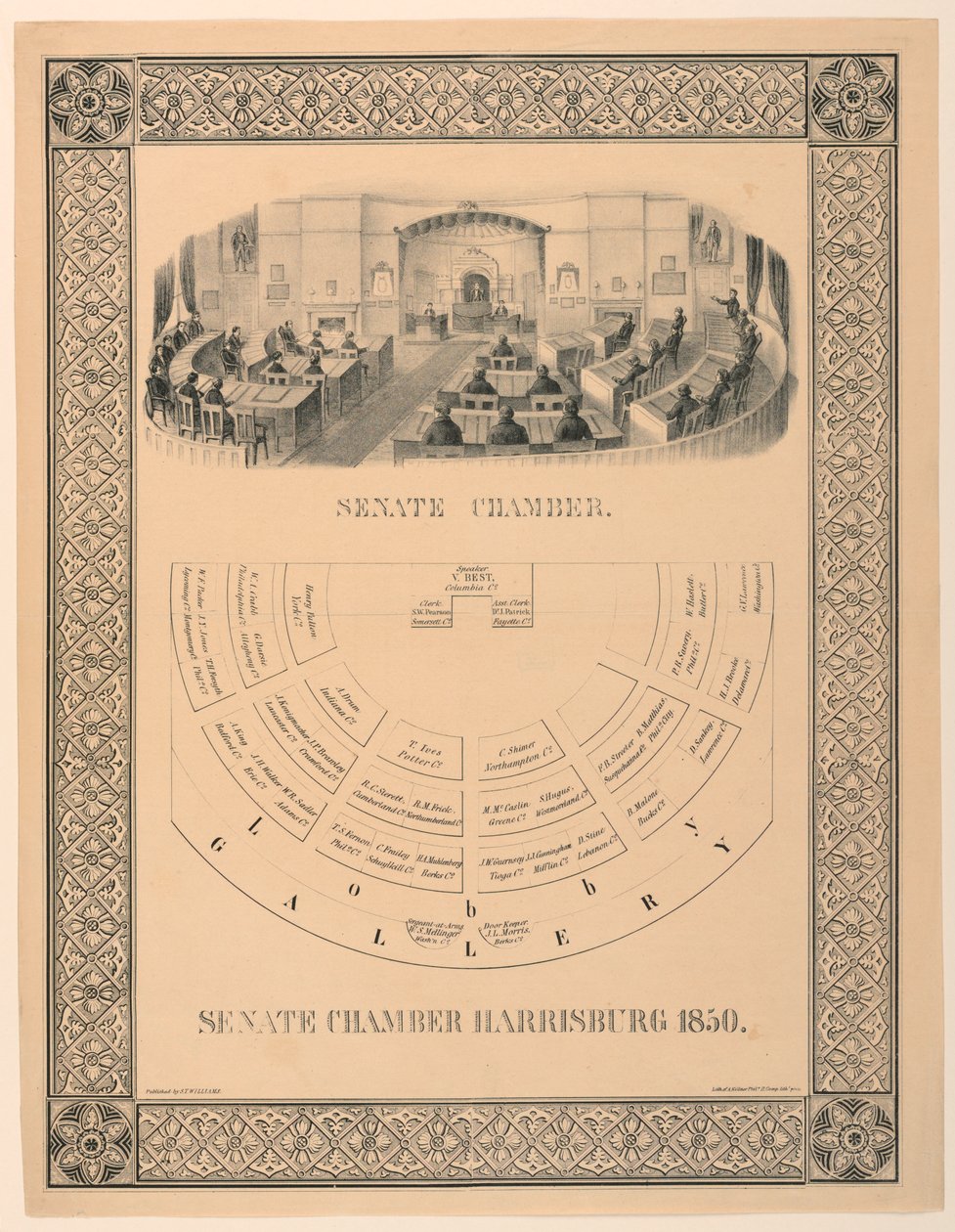 Cámara del Senado, Harrisburg, Pensilvania de Unbekannt