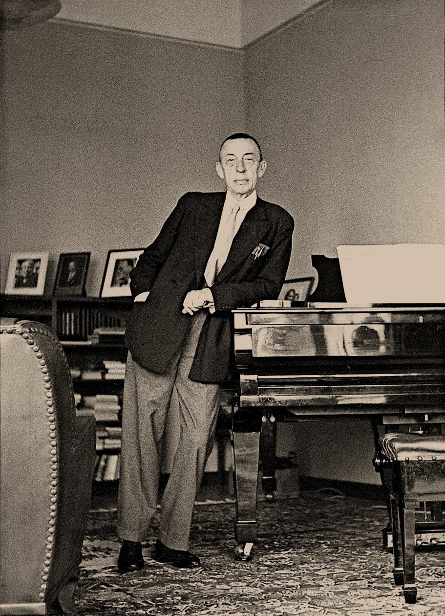 Sergei Rachmaninoff en la Villa Senar, 1939 de Unbekannt
