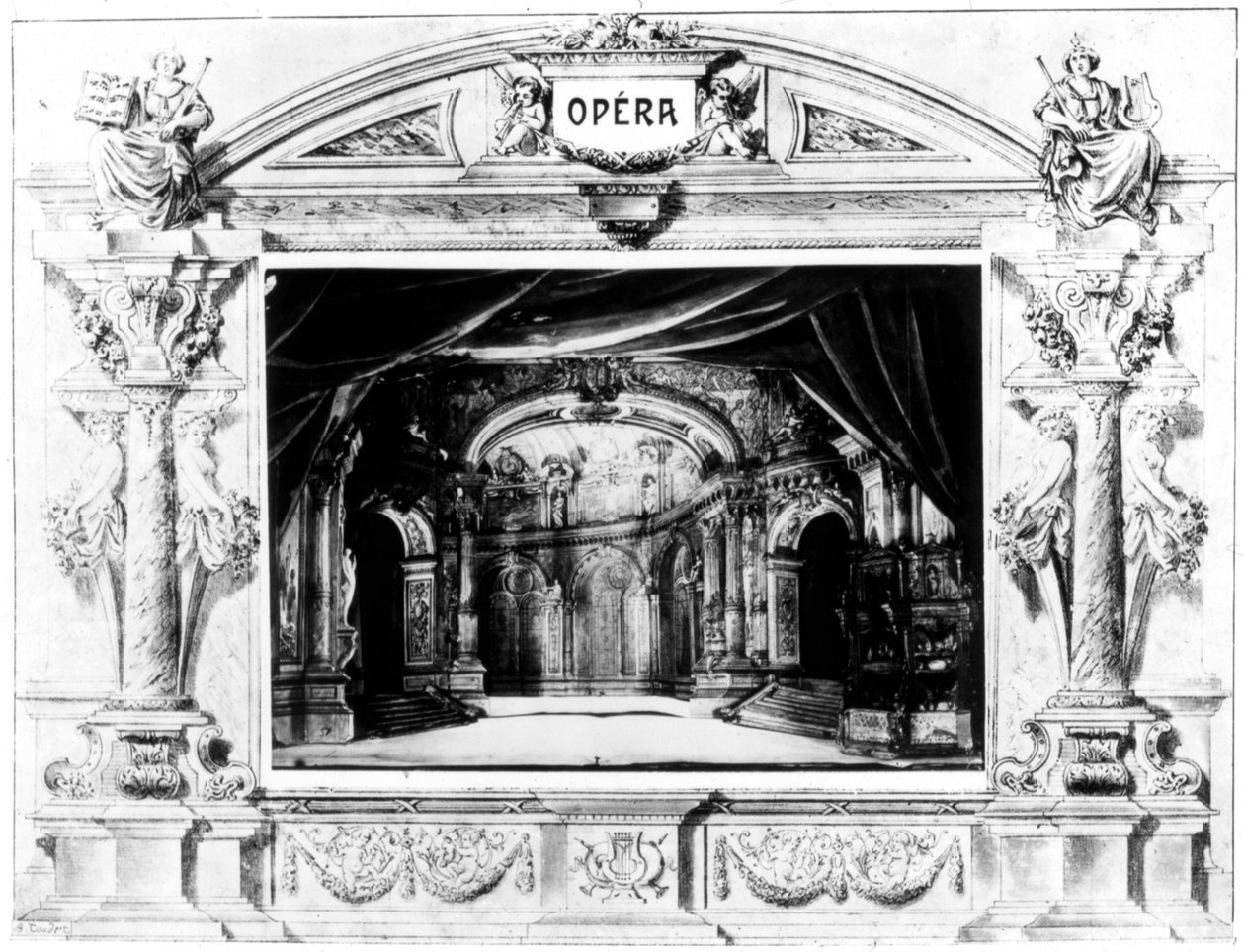 Diseño de Escenografía para Don Giovanni de Mozart, 1875 de Unbekannt