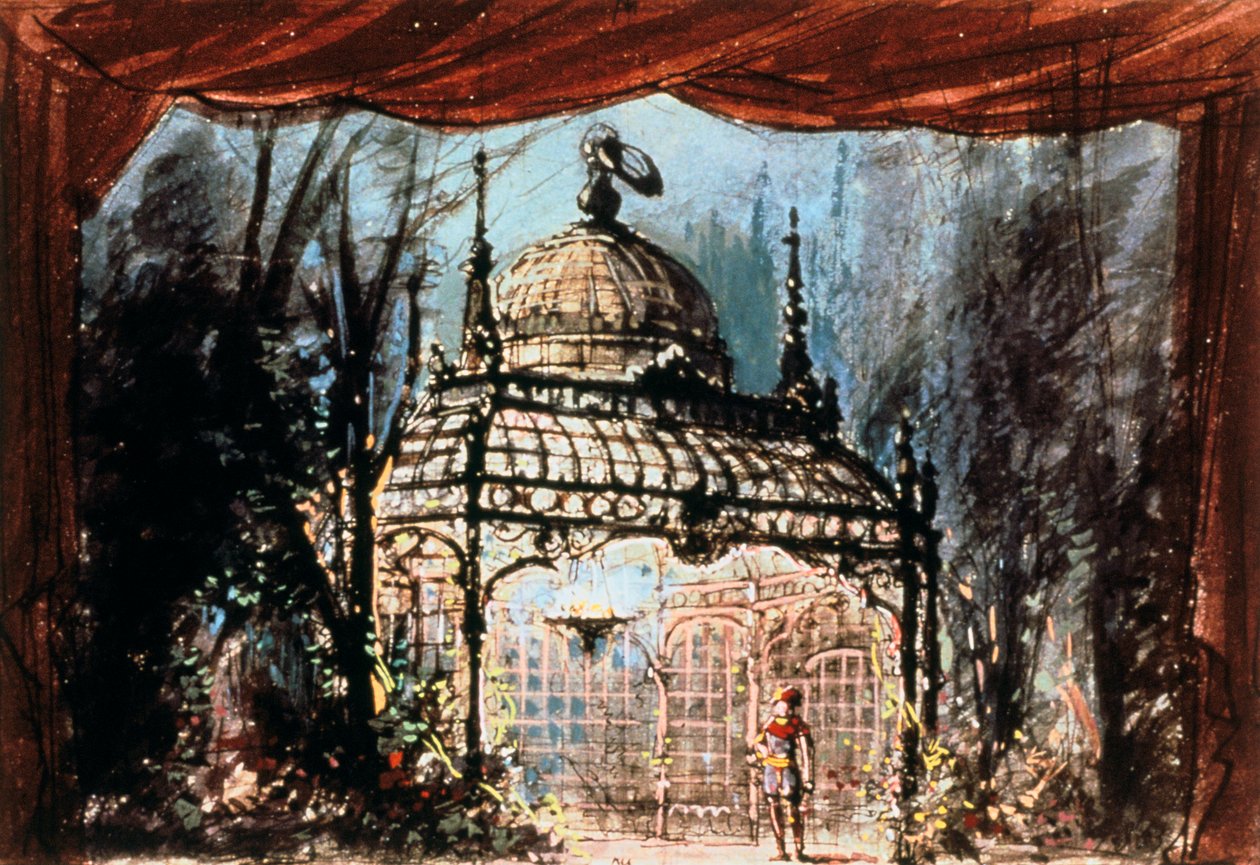 Diseño de escenario para La flauta mágica de Mozart de Unbekannt