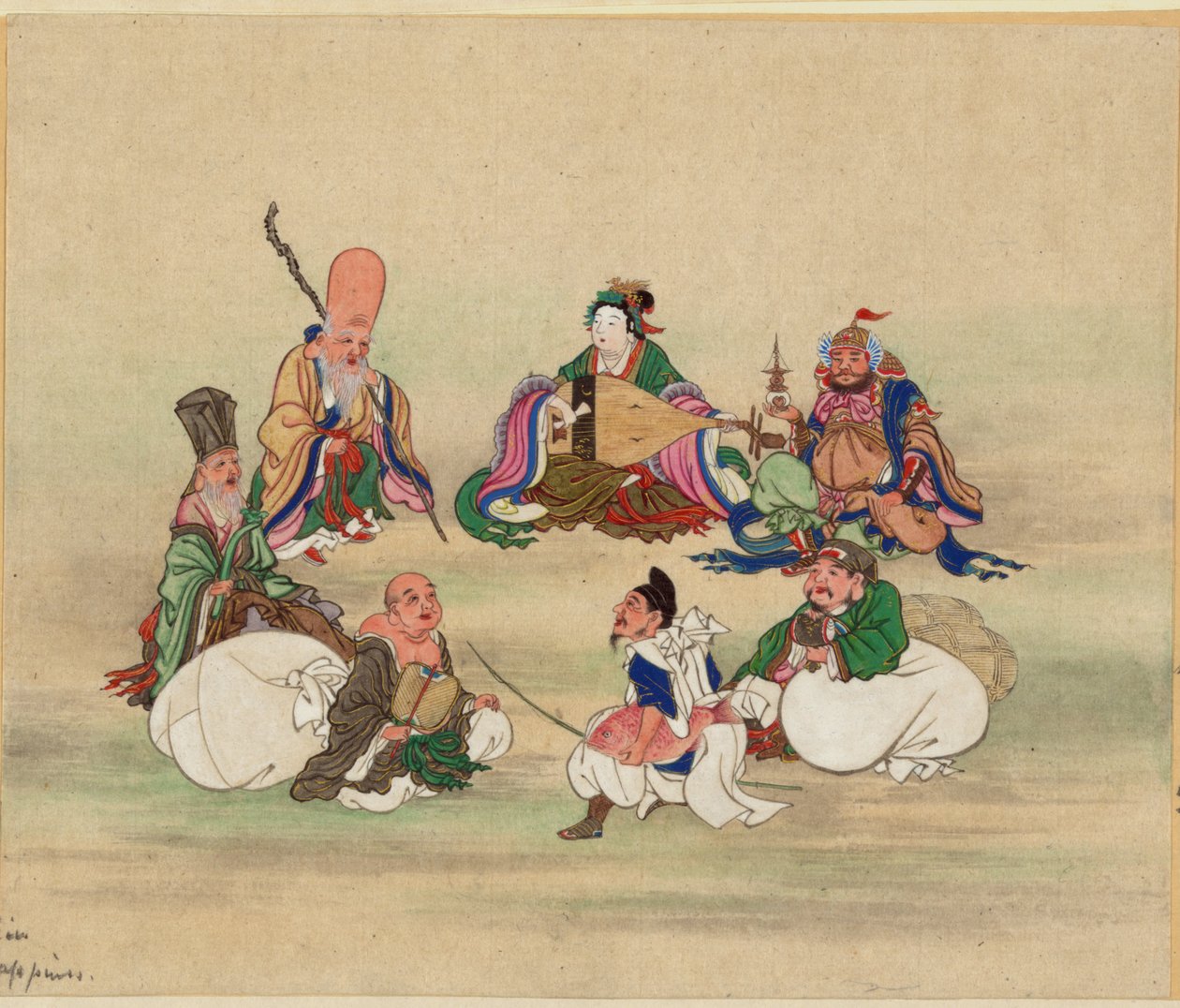 Siete dioses de la suerte, ca 1878 de Unbekannt