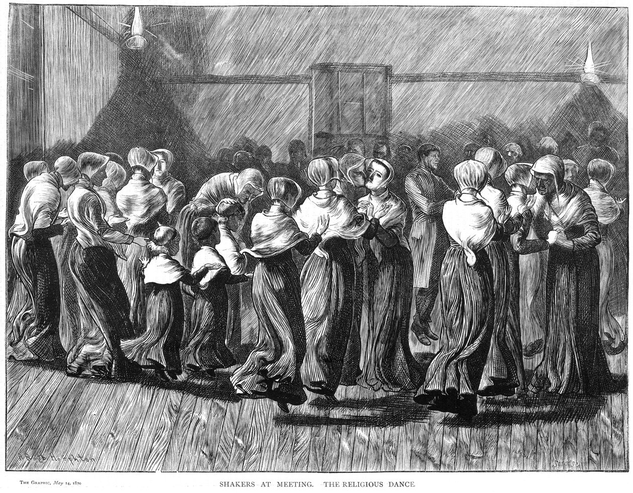 Shakers bailando en una reunión, Lebanon Springs, Nueva York, EE.UU. de Unbekannt
