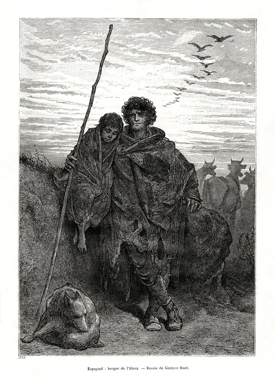 Pastor de Álava, España, 1886 de Unbekannt