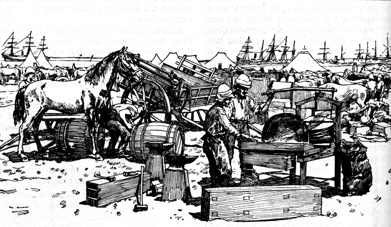 Forja de herradura de la Artillería de Nueva Gales del Sur en Suakim, c1885, 1902 de Unbekannt