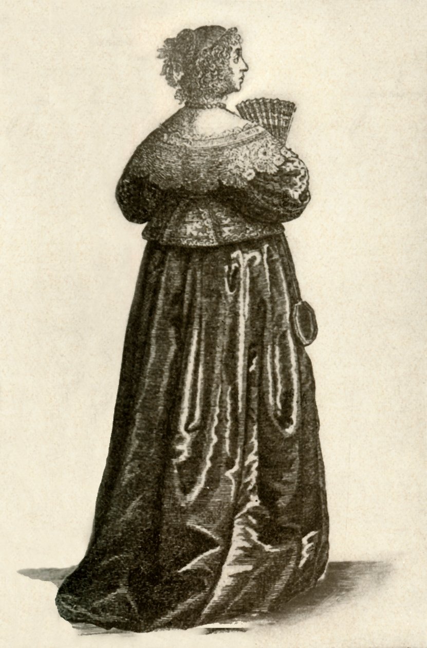 Muestra el vestido de una dama inglesa, 1640, 1937 de Unbekannt