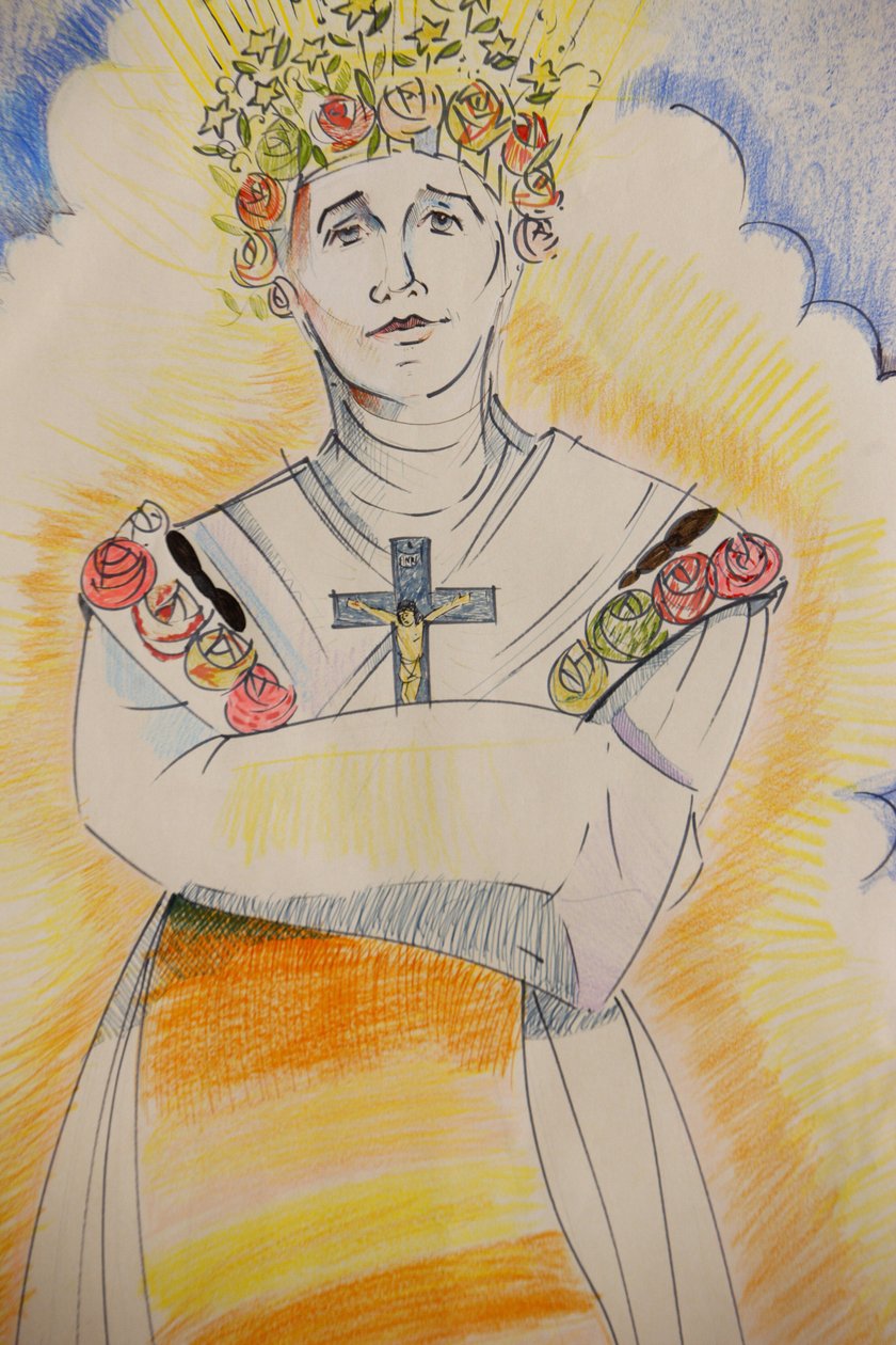 Santuario de Nuestra Señora de la Salette, dibujo de Nuestra Señora de la Salette, La Salette, Francia de Unbekannt