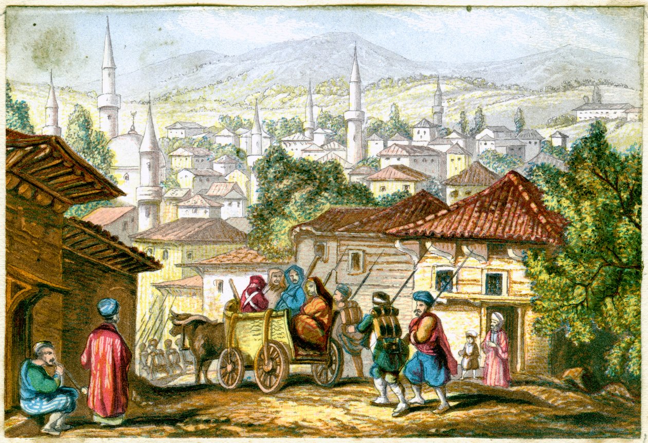 Shumla. Una ciudad en la parte noreste de Bulgaria, siglo XIX de Unbekannt