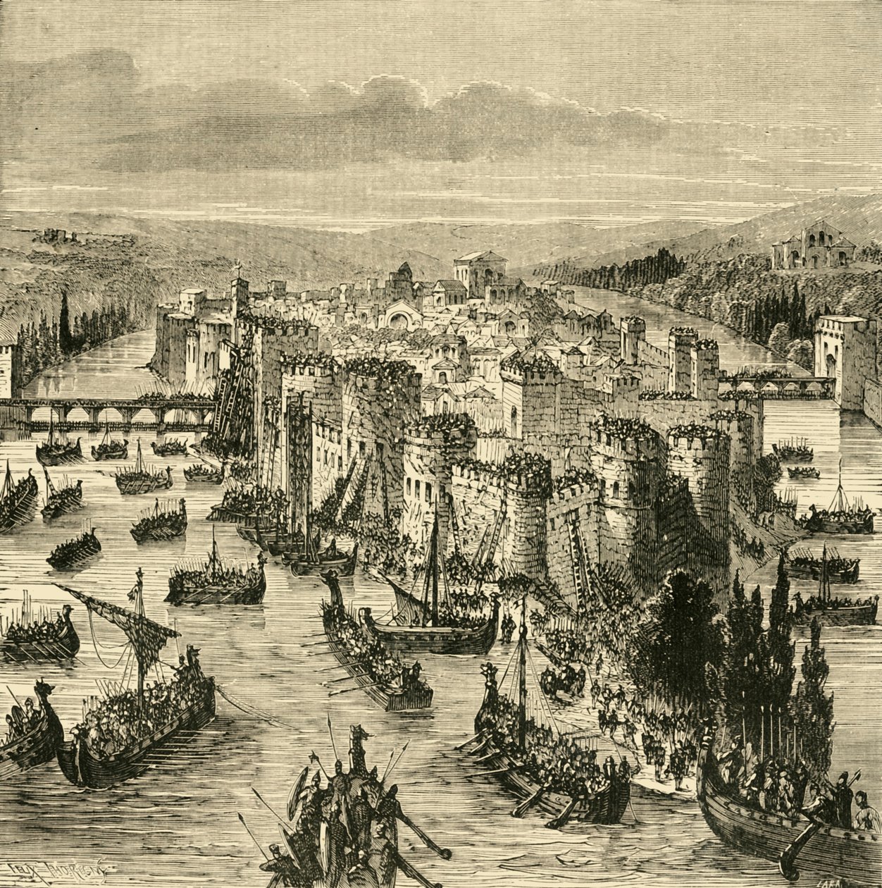 Asedio de París por los normandos, 845, 1890 de Unbekannt