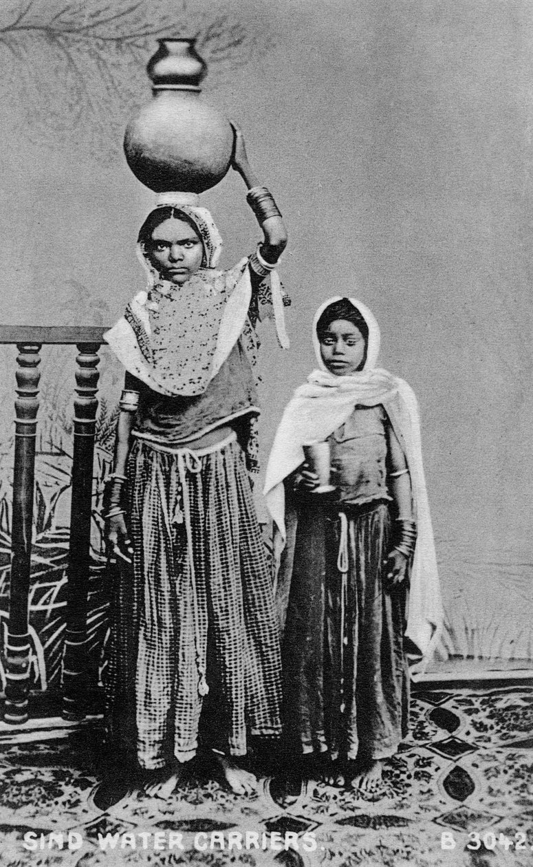 Portadores de agua de Sindh, India, 1917 de Unbekannt