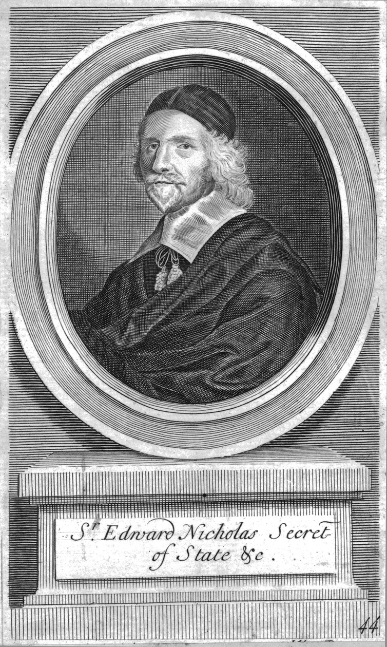 Sir Edward Nicholas, Secretario de Estado, mediados-finales del siglo XVII de Unbekannt