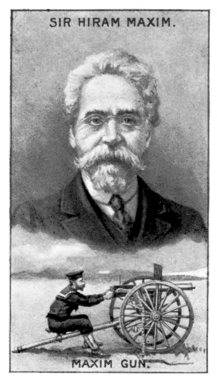 Sir Hiram Stevens Maxim, inventor de la ametralladora Maxim, c1924 de Unbekannt