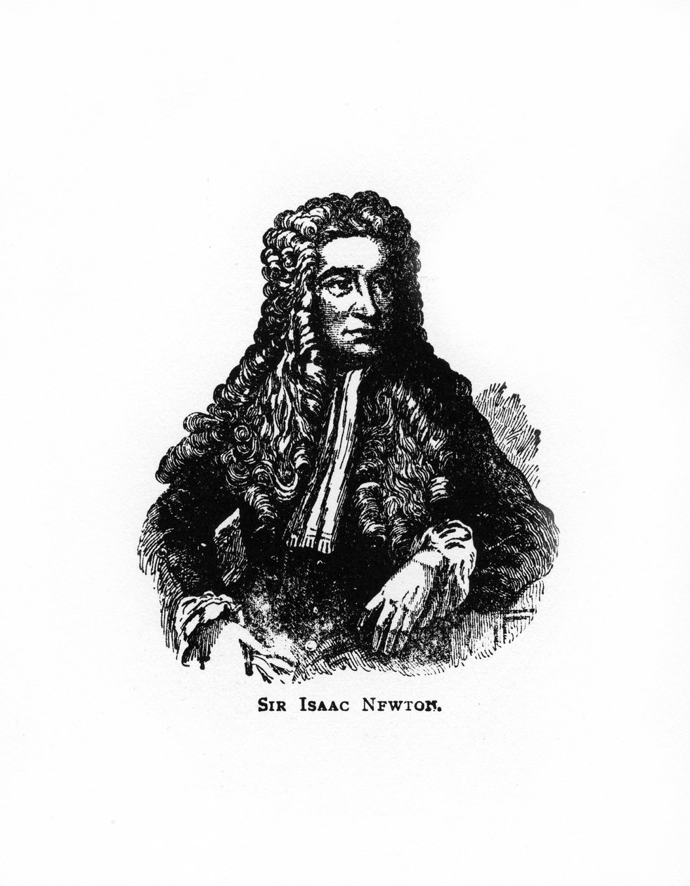 Sir Isaac Newton, matemático, astrónomo y físico inglés, siglo XX de Unbekannt