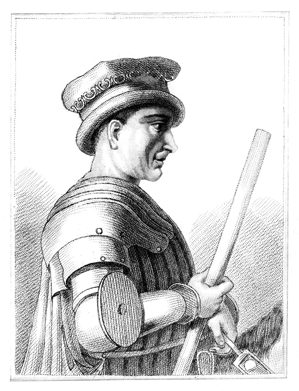 Sir John Hawkwood, mercenario inglés o condottiero en la Italia del siglo XIV, 1819 de Unbekannt