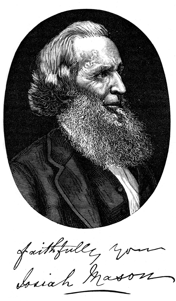 Sir Josiah Mason, fabricante de plumas inglés, c1880 de Unbekannt
