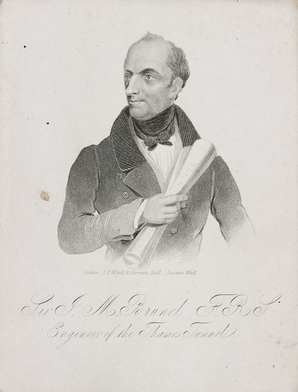 Sir Marc Isambard Brunel, ingeniero e inventor inglés nacido en Francia, c. 1810s de Unbekannt