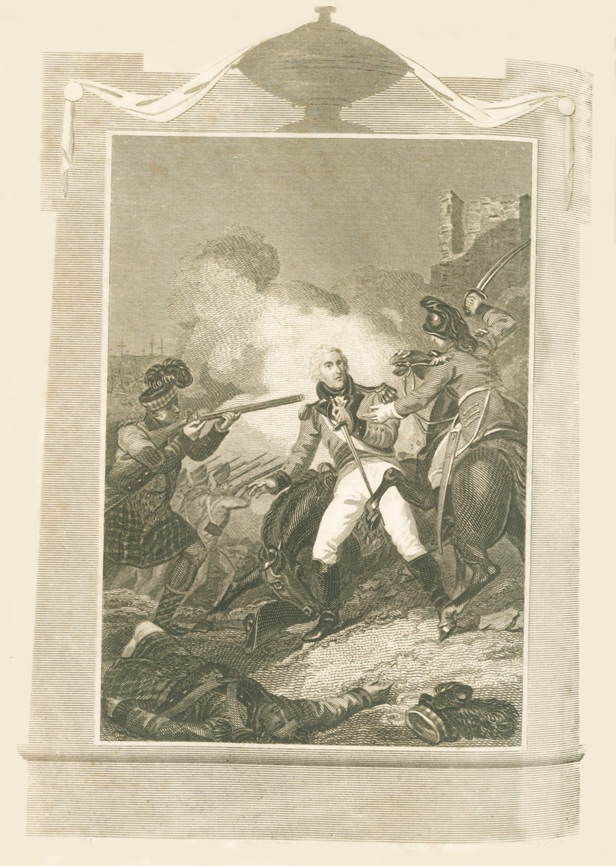 Sir Ralph Abercrombie en la Batalla de Alejandría de Unbekannt