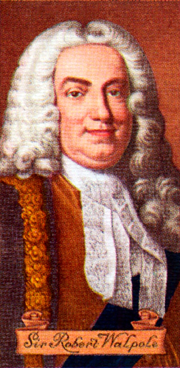 Sir Robert Walpole, tomado de una serie de tarjetas de cigarrillos, 1935 de Unbekannt