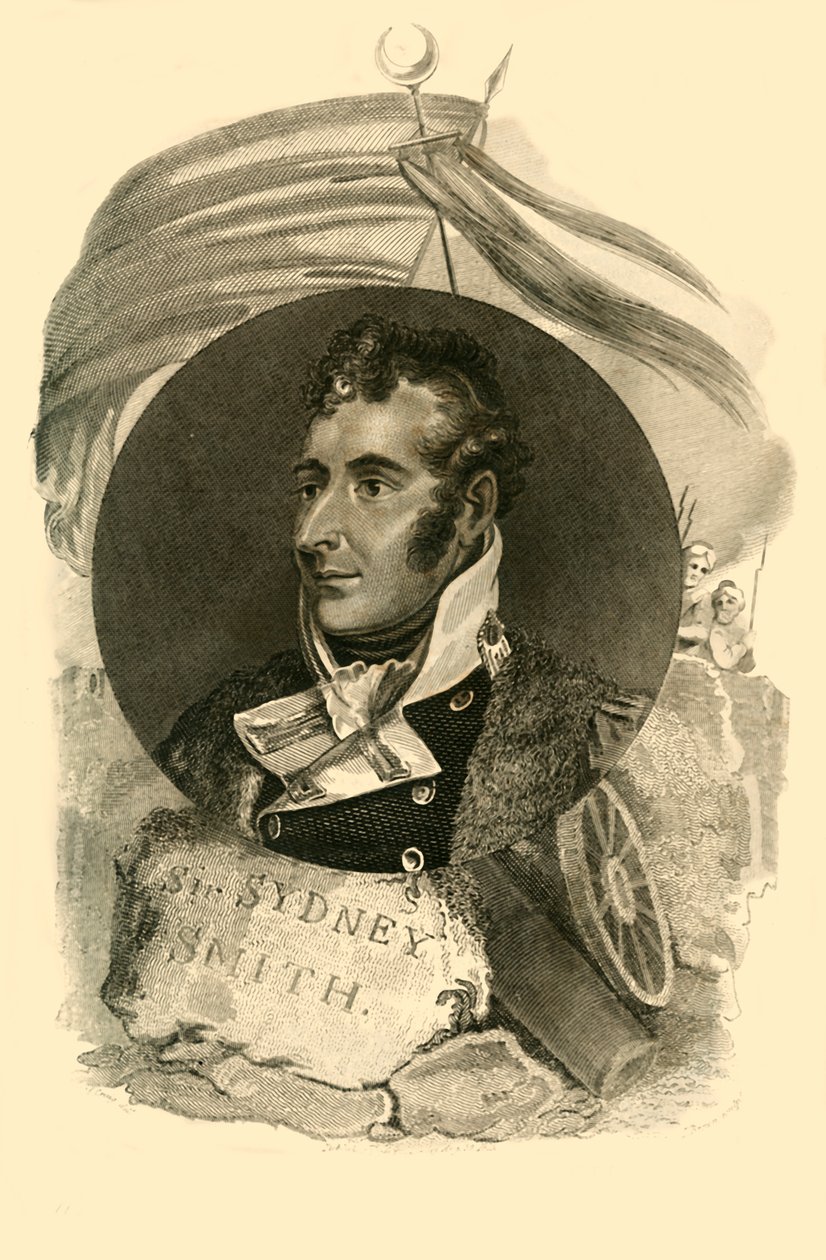Sir Sidney Smith, quien con 300 marineros británicos, defendió la Brecha de Acre, 1764-1840, 1816 de Unbekannt