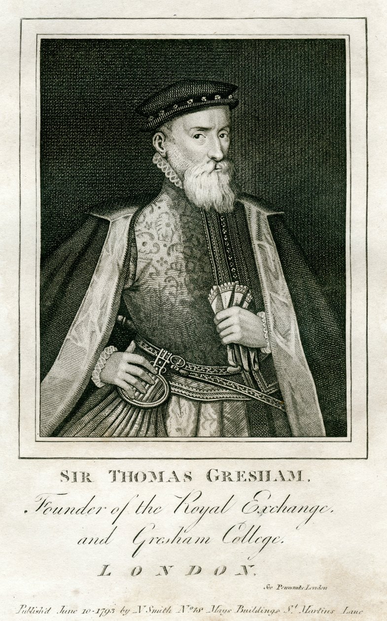 Sir Thomas Gresham, comerciante y financiero británico, siglo XVI 1793 de Unbekannt