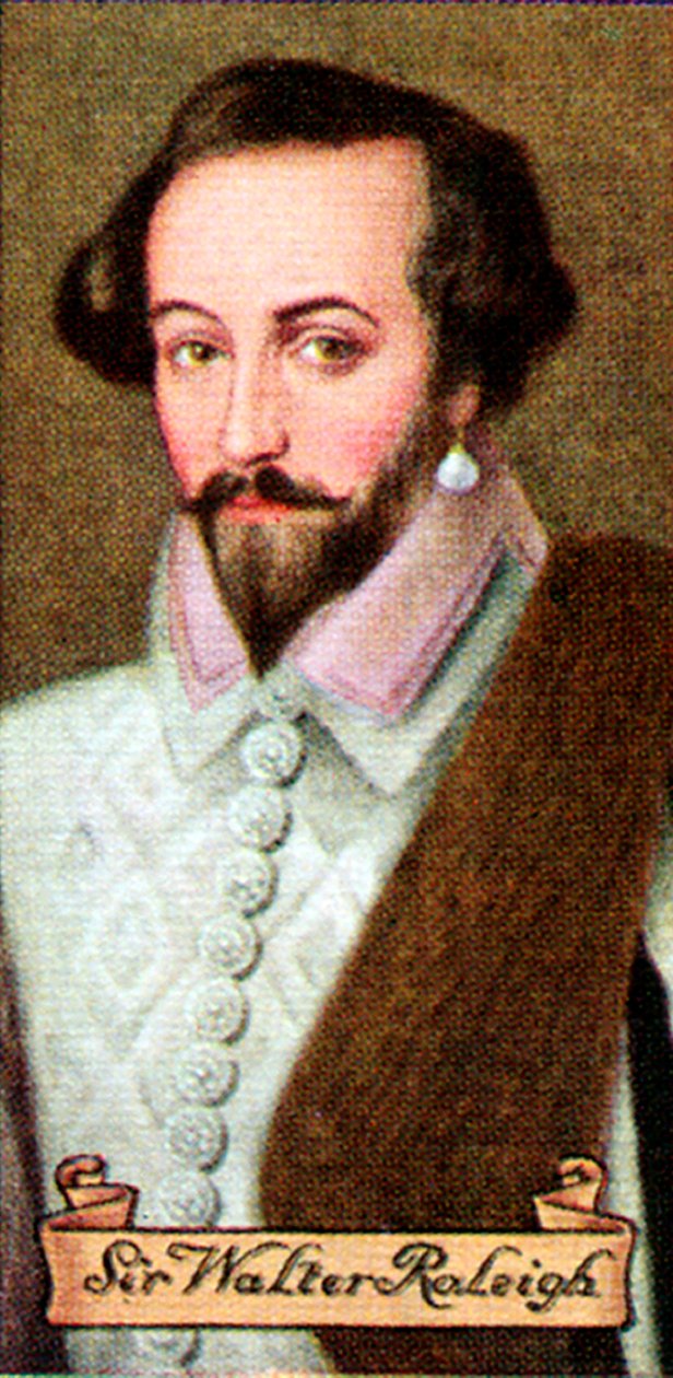 Sir Walter Raleigh, de una serie de tarjetas de cigarrillos, 1935 de Unbekannt