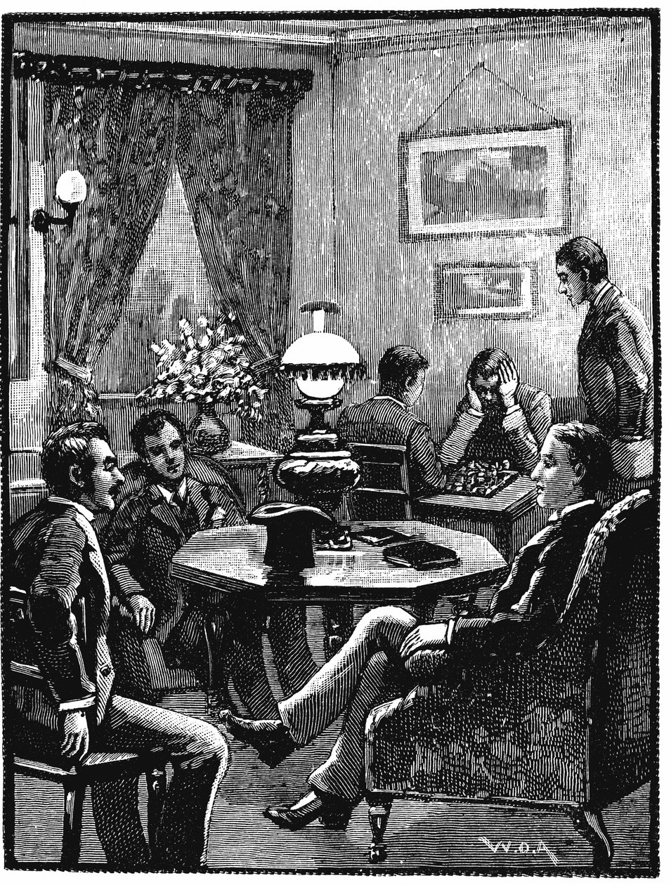 Sala de estar en YMCA, Exeter Hall, Londres, 1887 de Unbekannt