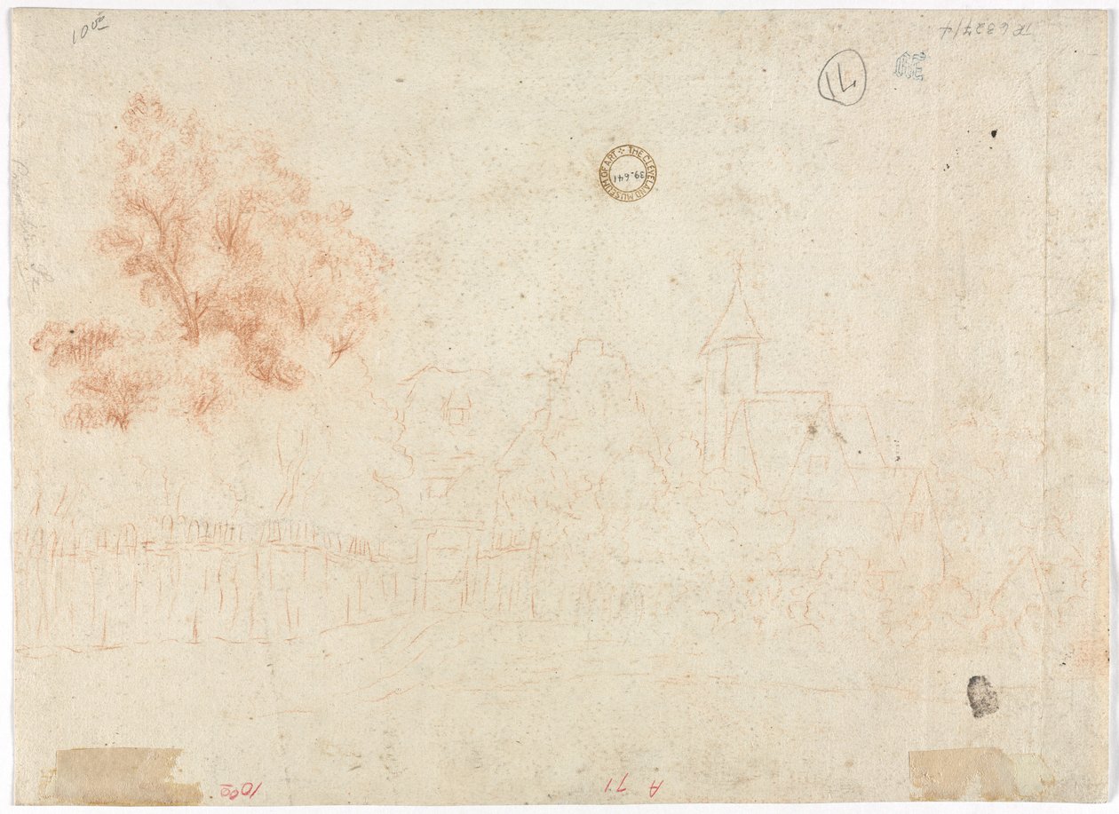 Boceto de un pueblo verso, siglo XVIII de Unbekannt