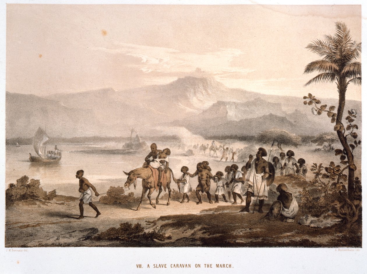 Convoy de esclavos en marcha, 1852 de Unbekannt
