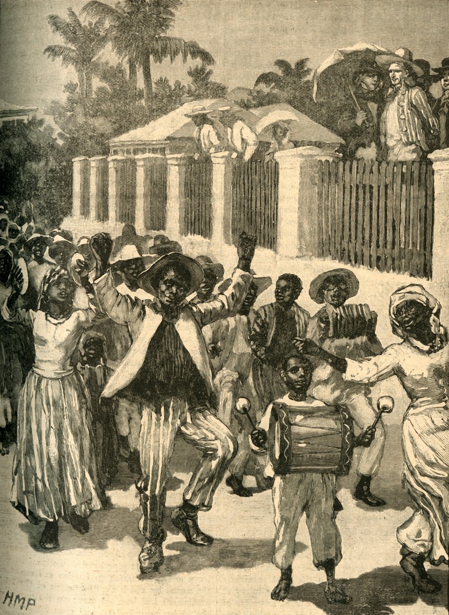 Festival de emancipación de la esclavitud en Barbados, c. 1834 c. 1890 de Unbekannt