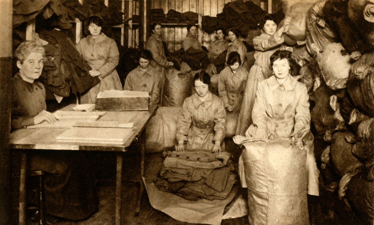 Clasificación de uniformes en la tienda de ropa WAAC, Primera Guerra Mundial, 1914-1918, 1933 de Unbekannt
