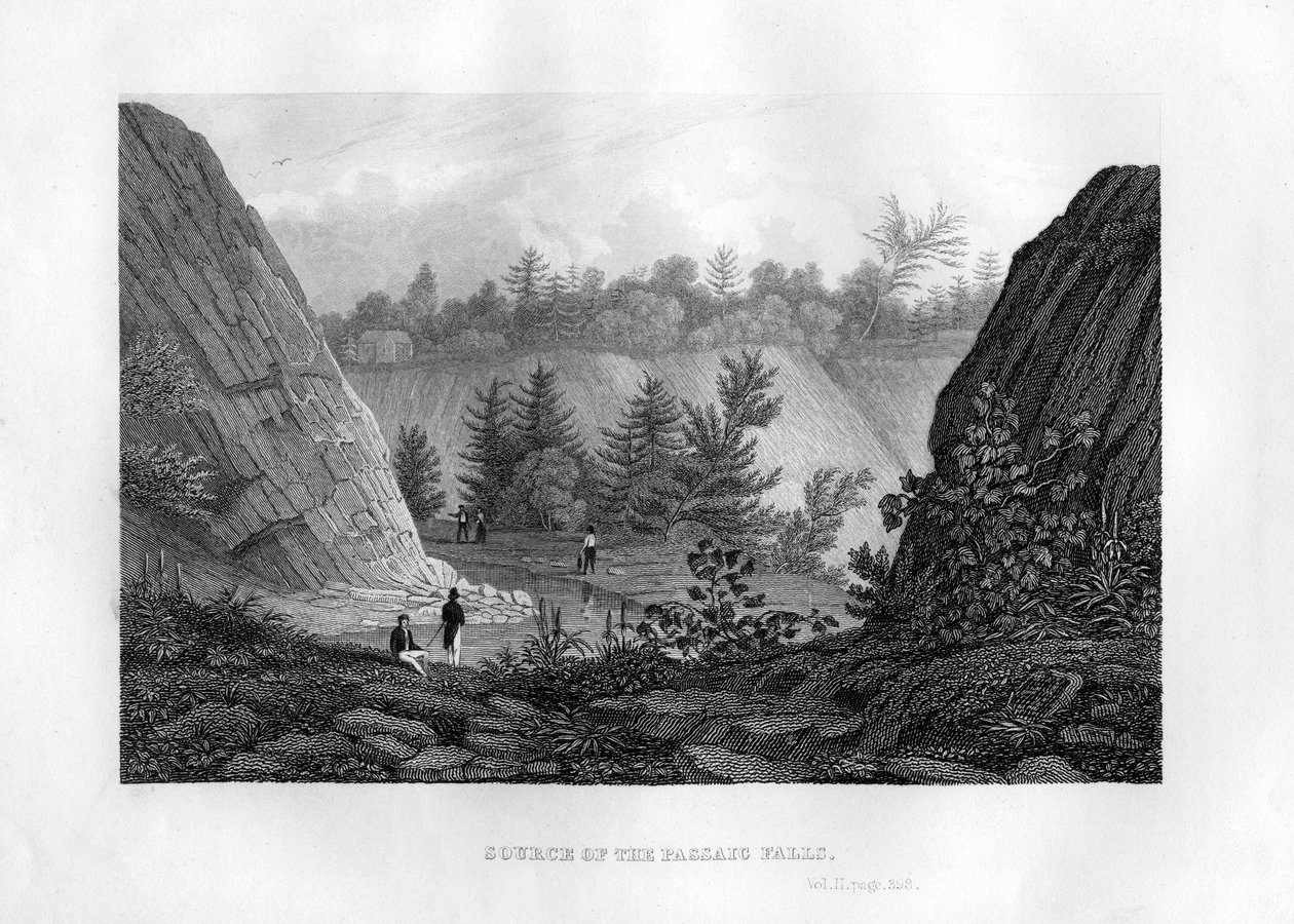Fuente de las Cataratas del Passaic, Nueva Jersey, 1855 de Unbekannt